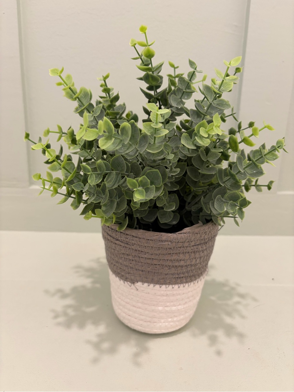Artificial Eucalyptus Potted Plant in Gray and Green - Home Accents
